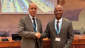 وزير الصحة، عبد الحق سايحي-وزير الصحة الجيبوتي، أحمد روبله عبد الله