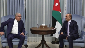 رئيس المجلس الشعبي الوطني، السيد إبراهيم بوغالي-رئيس الوزراء الأردني، السيد، بشر الخصاونة