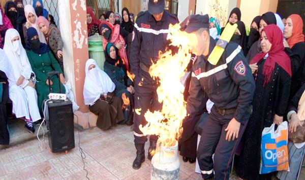 الحماية المدنية في يوم تحسيسي