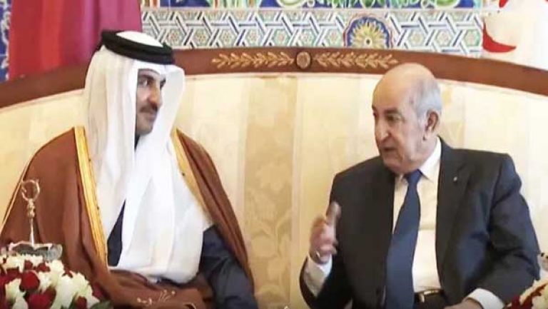 الرئيس تبون يتلقى مكالمة من أمير قطر