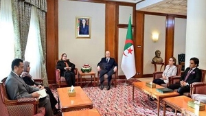 الوزير الأول، السيد أيمن بن عبد الرحمان-وزيرة الدولة لشؤون المرأة بحكومة الوحدة الوطنية لدولة ليبيا، السيدة حورية الطرمان