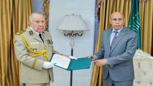 الرئيس الموريتاني السيّد محمد ولد الشيخ الغزواني - رئيس أركان الجيش الوطني الشعبي السيّد الفريق أول السعيد شنقريحة