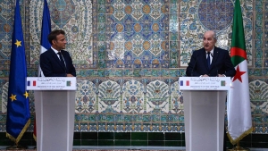 رئيس الجمهورية، السيد عبد المجيد تبون- الرئيس الفرنسي، السيد إيمانويل ماكرون
