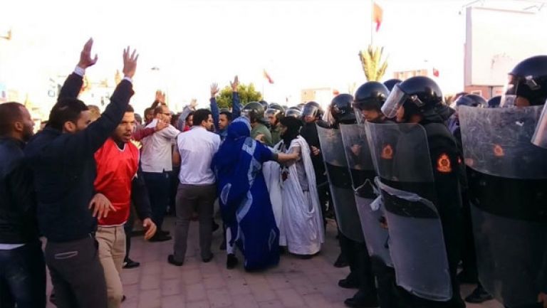 إنزال أمني مغربي في العيون المحتلّة لمنع مسيرة احتجاجية