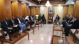 وزير الدولة، وزير المحروقات، محمد عرقاب - الأمين العام لوزارة البترول بجمهورية النيجر ،عبد الكريم محمد علي