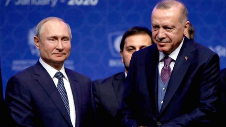أردوغان وبوتين يدعوان لوقف إطلاق النّار في ليبيا