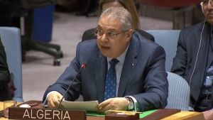 الممثل الدائم للجزائر لدى الأمم المتحدة، السيد سفيان ميموني