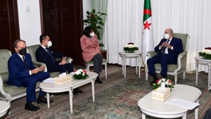 رئيس الجمهورية، السيد عبد المجيد تبون-وزير خارجية إيطاليا، السيد لويجي دي مايو