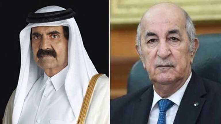 الرئيس تبون يتلقى تهاني العيد من أمير دولة قطر السابق