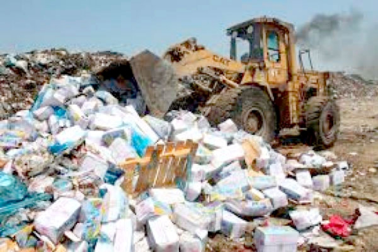 جمع 1200 طن من النفايات بعلي منجلي