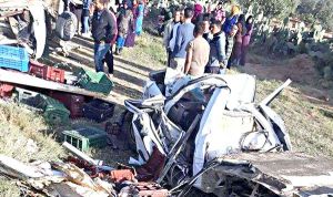 وفاة 12 شخصا في حادث سير بسيدي بوزيد