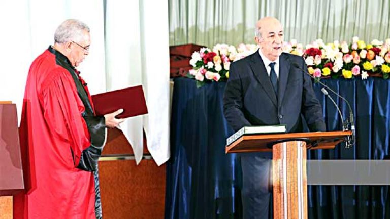 رئيس الجمهورية عبد المجيد تبون يؤدي اليمين الدستورية