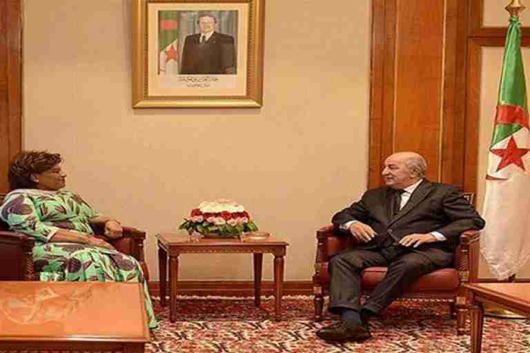 تبون يستقبل وزيرة الثقافة الانغولية