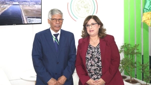 وزيرة البيئة فازية دحلب-سفير الجمهورية العربية للصحراء الغربية بالجزائر، عبد القادر الطالب عمر