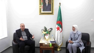 الوزيرة المحافظة السامية للرقمنة، مريم بن مولود-رئيس المرصد الوطني للمجتمع المدني، نور الدين بن براهم