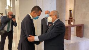 وزير الشؤون الخارجية والجالية الوطنية بالخارج، رمطان لعمامرة- وزير الشؤون الخارجية الإيطالي، لويجي دي مايو