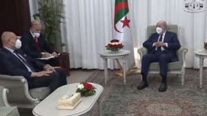 رئيس الجمهورية السيد عبد المجيد تبون-رئيس اللجنة الدولية لألعاب البحر الأبيض المتوسط، السيد دافيد تيزانو