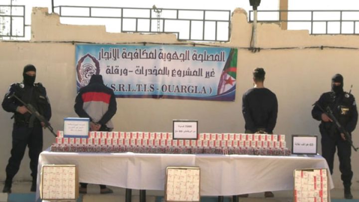 ضبط 75 ألف كبسولة من المؤثرات العقلية بالوادي
