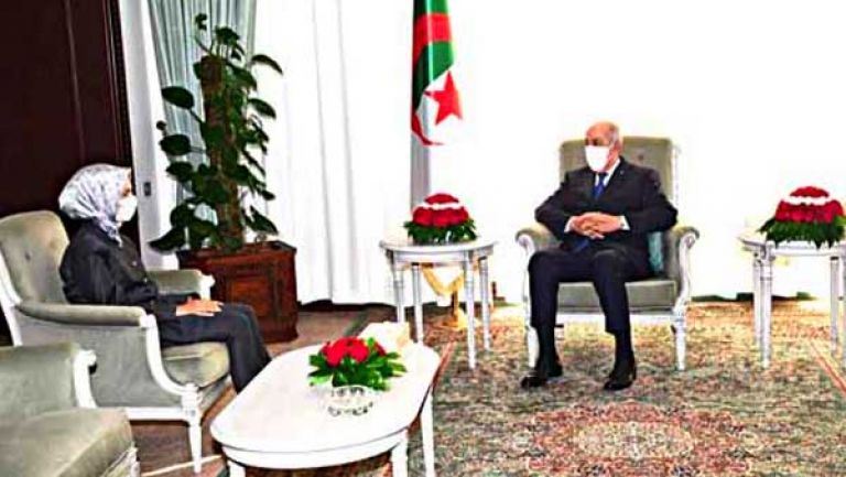 الرئيس تبون يستقبل سفيرة تركيا بالجزائر