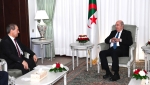 رئيس الجمهورية، السيد عبد المجيد تبون-وزير الخارجية والمغتربين للجمهورية العربية السورية، السيد فيصل المقداد