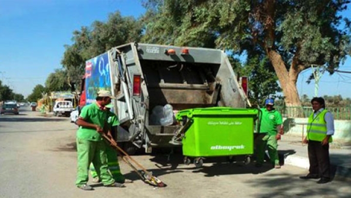 رفع 200 طن من النفايات المنزلية