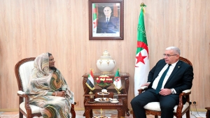 رئيس المجلس الشعبي الوطني ابراهيم بوغالي-سفيرة جمهورية السودان بالجزائر نادية خير محمد عثمان
